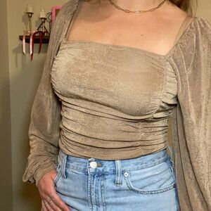 Chic Ruched Long Sleeve Bodysuit